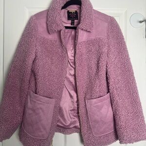 Women's Pink Sherpa Jacket